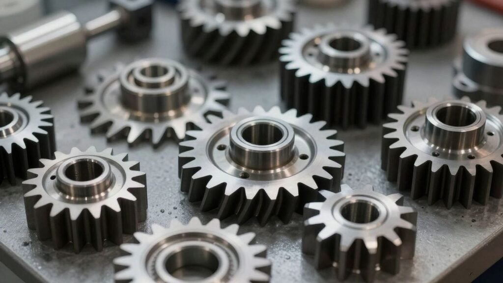 Quality transmission parts and gears for recycling.